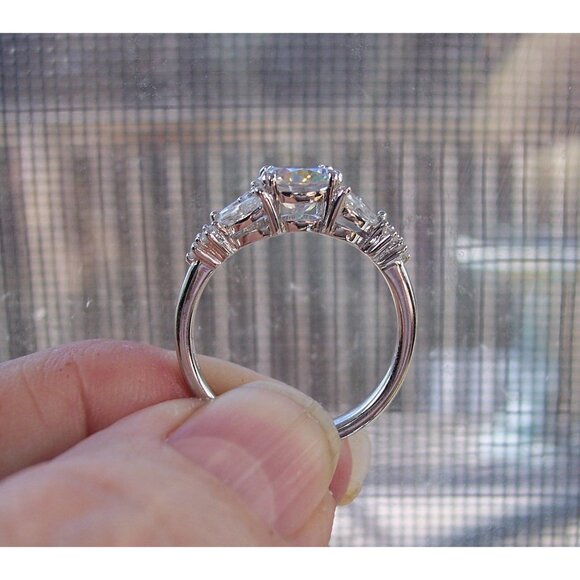 925 STERLING SILVER Simulated Mercury Mystic CZ Ring - Picture 5 of 13